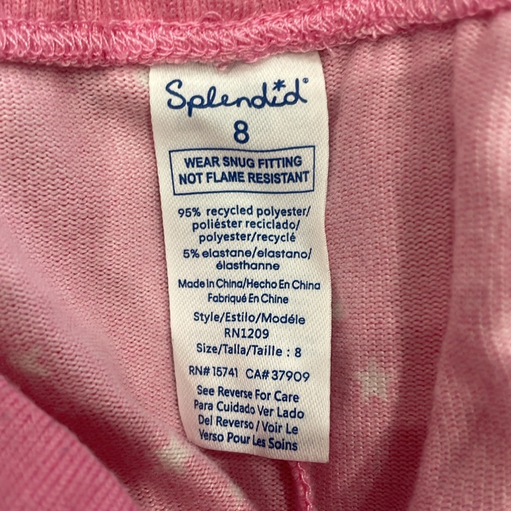 Splendid Cozy Pink Starry Pajamas - Girls Size 8! - Picture 8 of 10